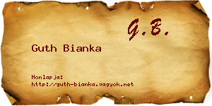 Guth Bianka névjegykártya